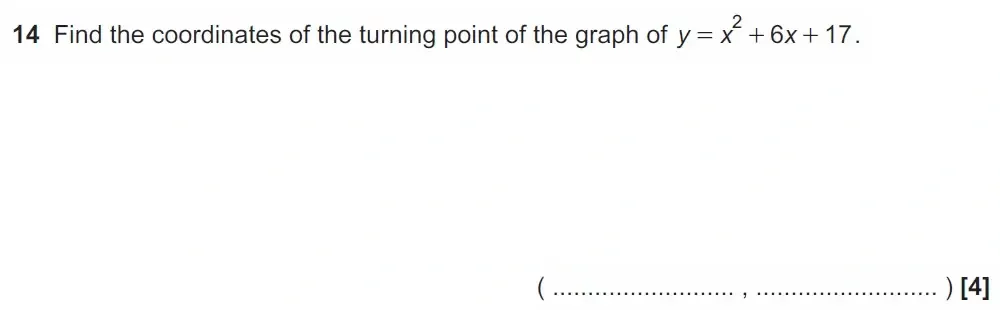 Question 14 - GCSE OCR Higher Maths Past Paper 4 (Calculator) - November 2021