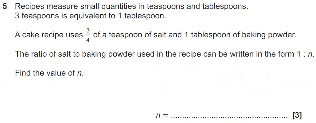 Question 05 - GCSE OCR Higher Maths Past Paper 5 (Non-Calculator) - June 2022