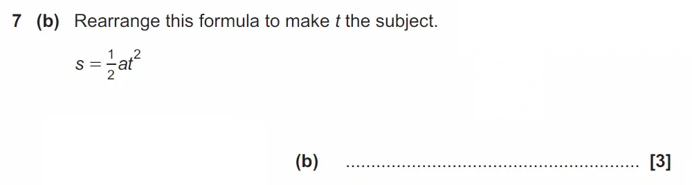Question 07(b) - GCSE OCR Higher Maths Past Paper 5 (Non-Calculator) - June 2022