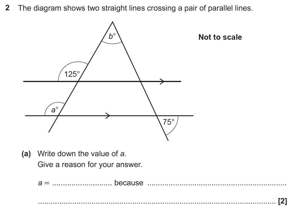 Question 02(a) - GCSE OCR Higher Maths Past Paper 5 (Non-Calculator) - June 2023
