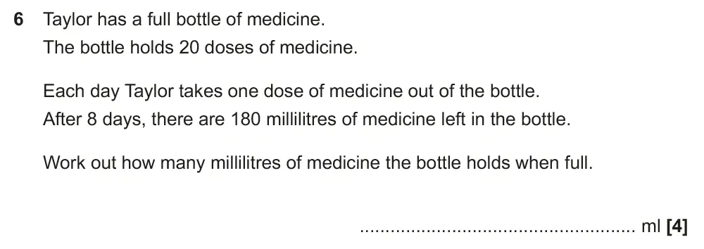 Question 06 - GCSE OCR Higher Maths Past Paper 5 (Non-Calculator) - June 2023