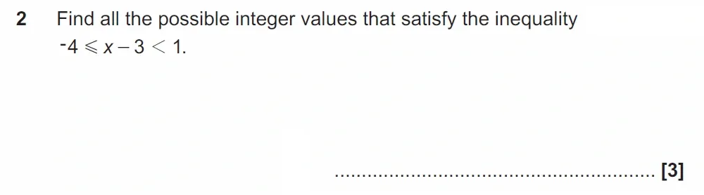 Question 02 - GCSE OCR Higher Maths Past Paper 5 (Non-Calculator) - November 2022