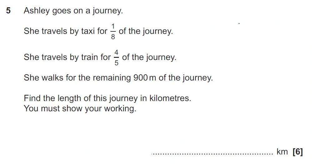 Question 05 - GCSE OCR Higher Maths Past Paper 5 (Non-Calculator) - November 2022