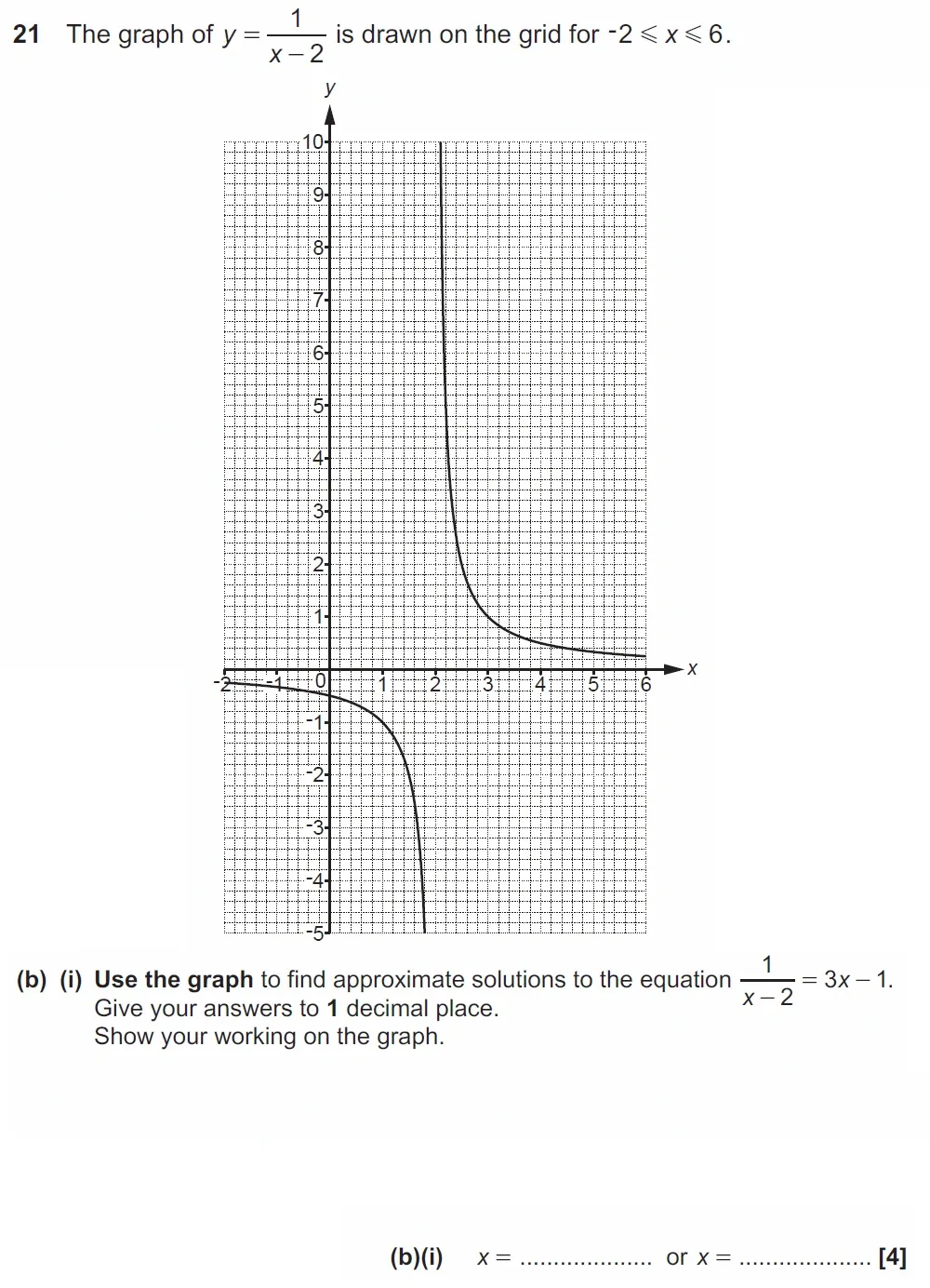 Question 21(b)(i) - GCSE OCR Higher Maths Past Paper 5 (Non-Calculator) - November 2022