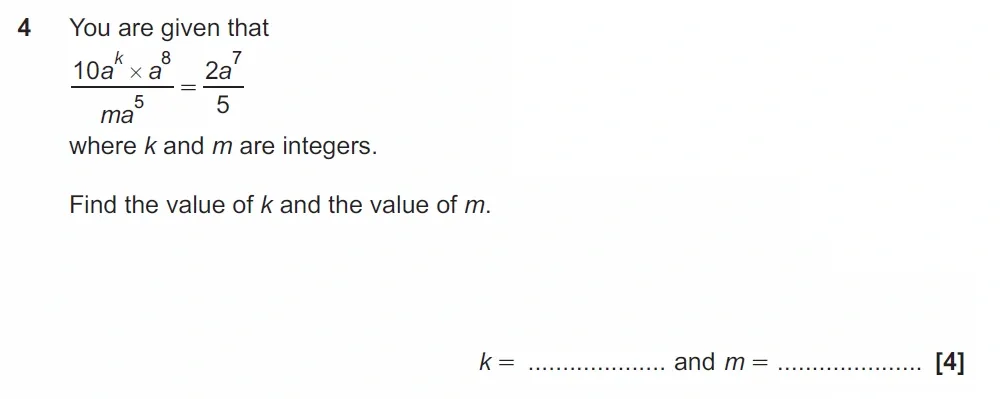Question 04 - GCSE OCR Higher Maths Past Paper 6 (Calculator) - June 2022