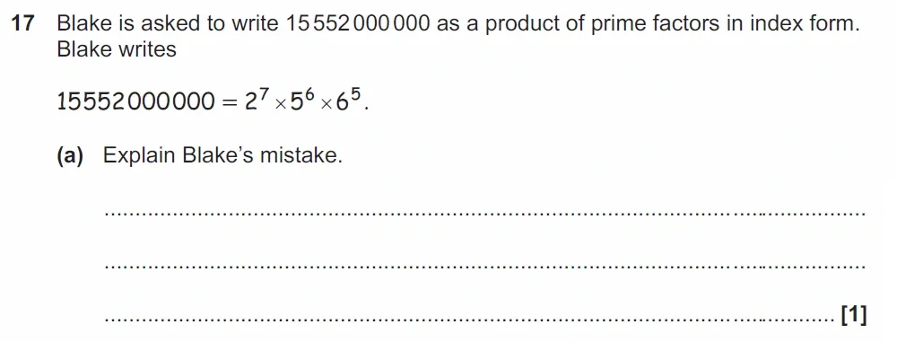 Question 17(a) - GCSE OCR Higher Maths Past Paper 6 (Calculator) - June 2022