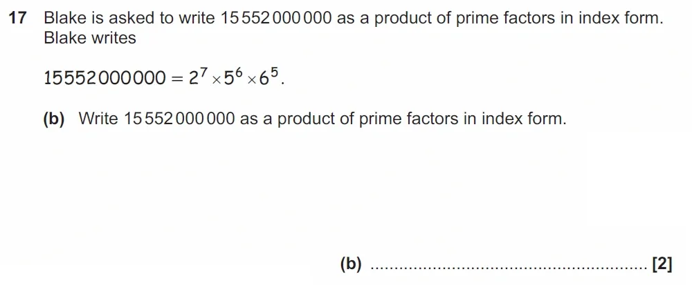 Question 17(b) - GCSE OCR Higher Maths Past Paper 6 (Calculator) - June 2022