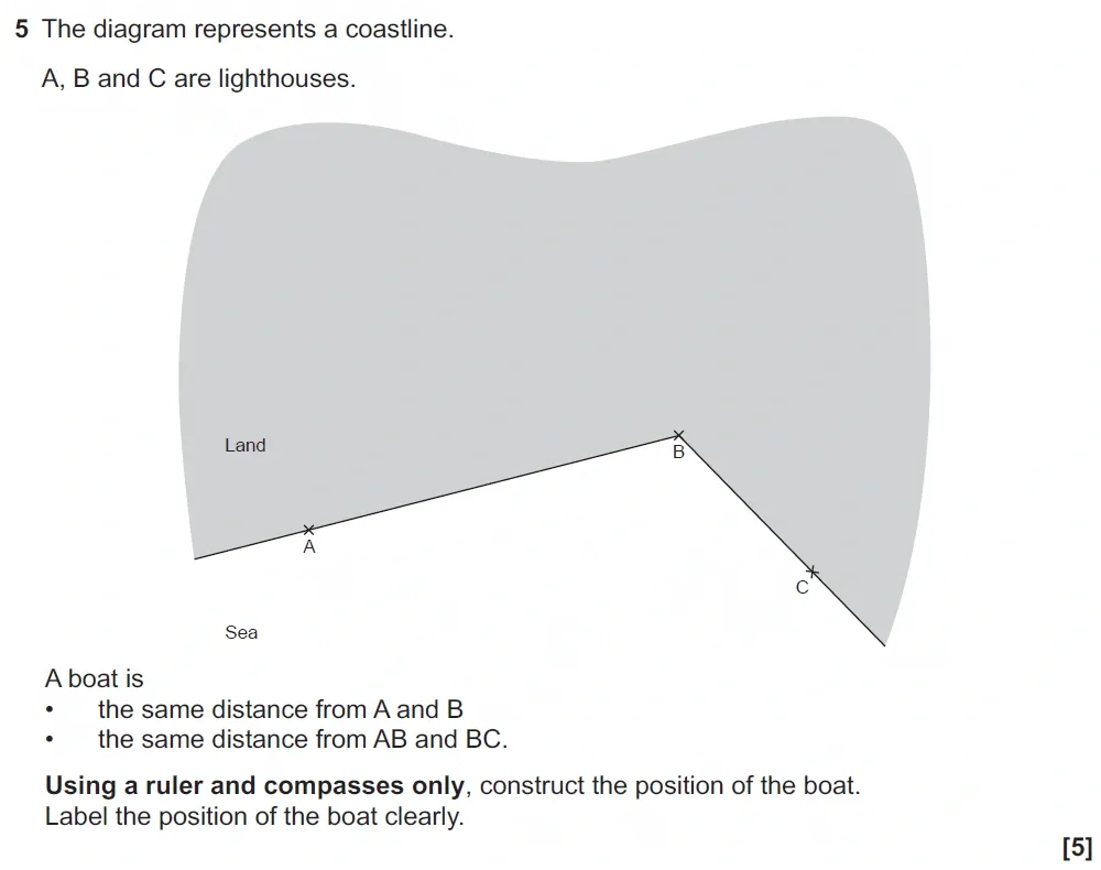 Question 05 - GCSE OCR Higher Maths Past Paper 6 (Calculator) - June 2023
