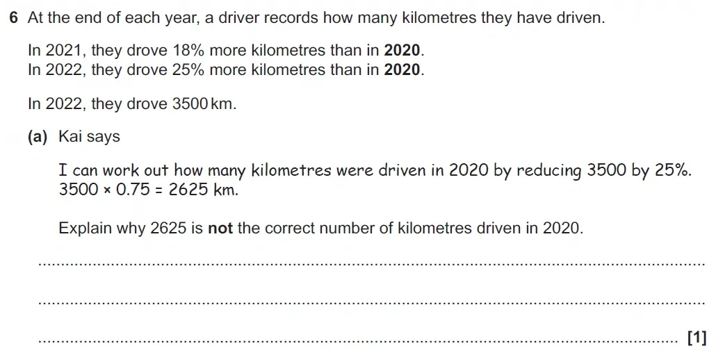 Question 06(a) - GCSE OCR Higher Maths Past Paper 6 (Calculator) - June 2023