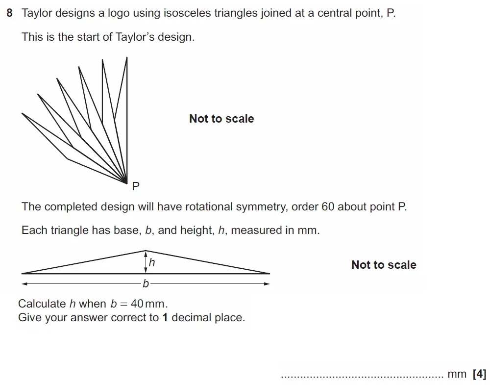 Question 08 - GCSE OCR Higher Maths Past Paper 6 (Calculator) - June 2023