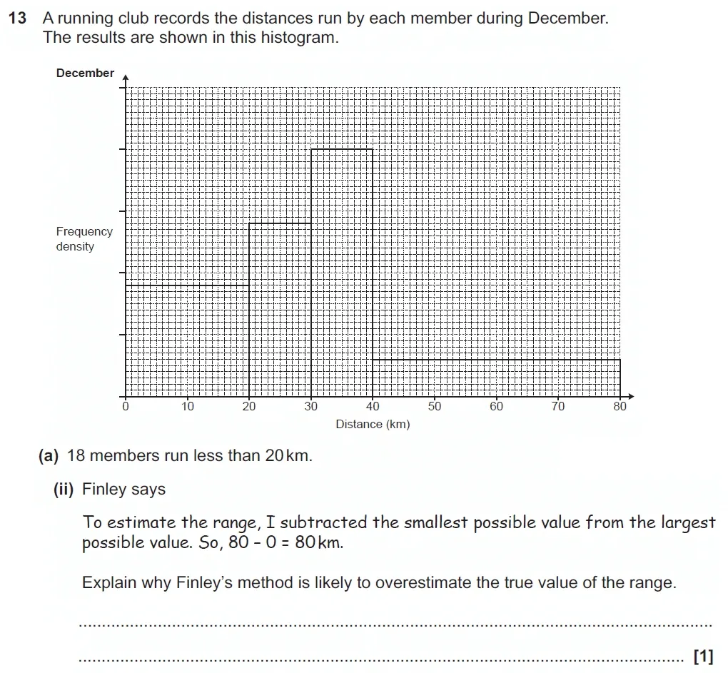 Question 13(a)(ii) - GCSE OCR Higher Maths Past Paper 6 (Calculator) - June 2023