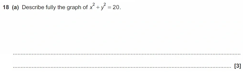Question 18(a) - GCSE OCR Higher Maths Past Paper 6 (Calculator) - June 2023