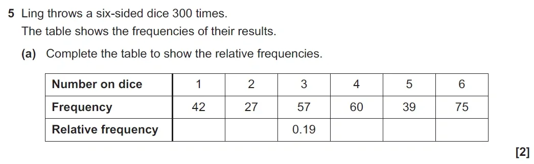 Question 05(a) - GCSE OCR Higher Maths Past Paper 6 (Calculator) - November 2021