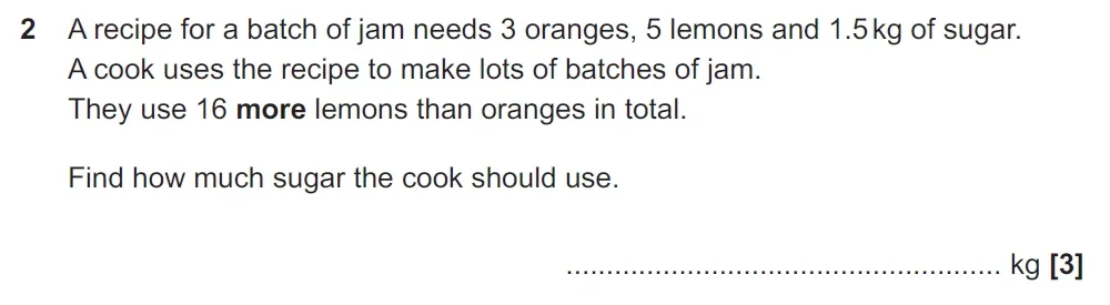 Question 02 - GCSE OCR Higher Maths Past Paper 6 (Calculator) - November 2022