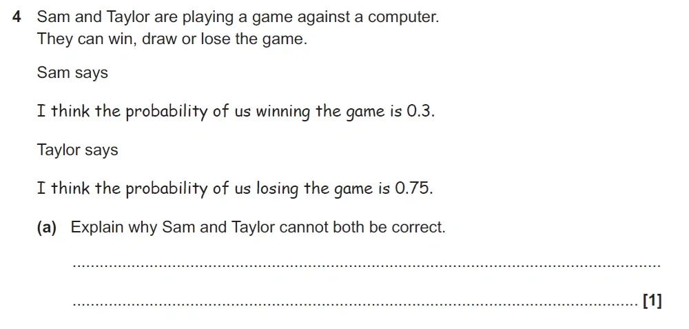 Question 04(a) - GCSE OCR Higher Maths Past Paper 6 (Calculator) - November 2022