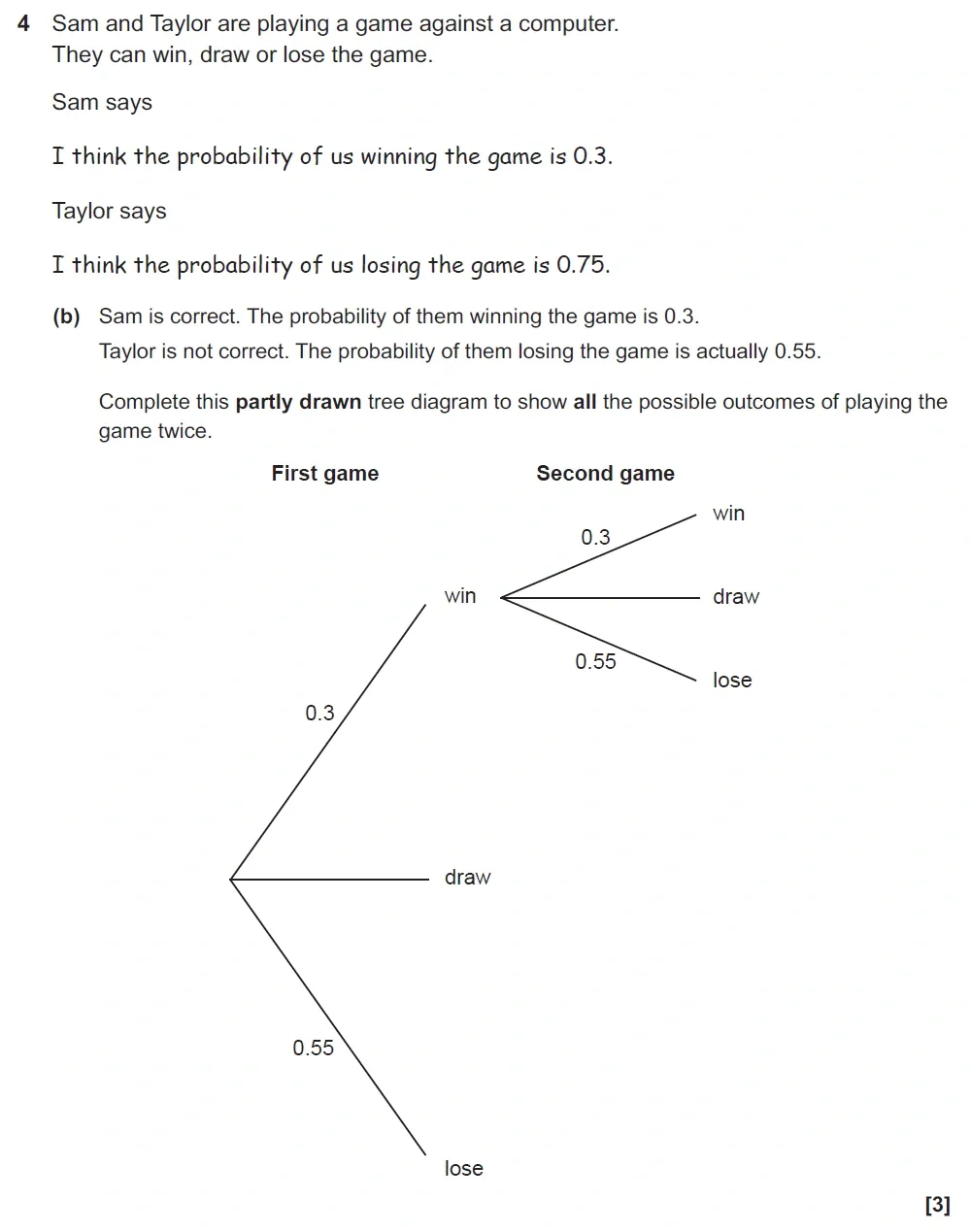 Question 04(b) - GCSE OCR Higher Maths Past Paper 6 (Calculator) - November 2022