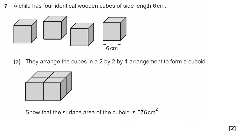 Question 07(a) - GCSE OCR Higher Maths Past Paper 6 (Calculator) - November 2022