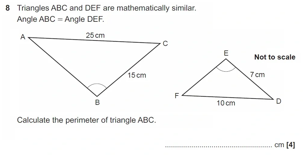 Question 08 - GCSE OCR Higher Maths Past Paper 6 (Calculator) - November 2022