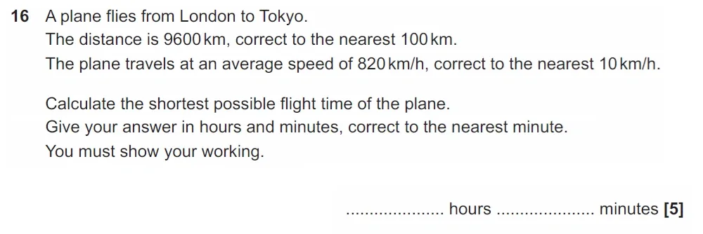 Question 16 - GCSE OCR Higher Maths Past Paper 6 (Calculator) - November 2022