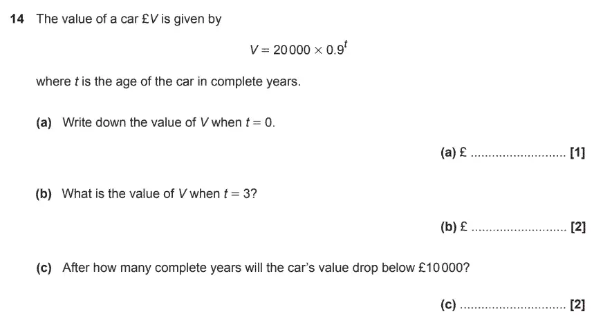 Question 14 - GCSE OCR Foundation Maths Sample Paper 1 (Calculator)