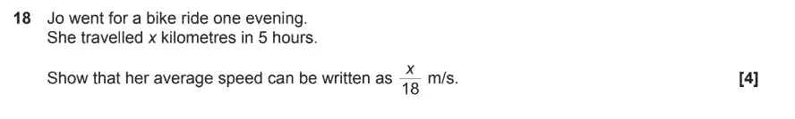 Question 18 - GCSE OCR Foundation Maths Sample Paper 1 (Calculator)