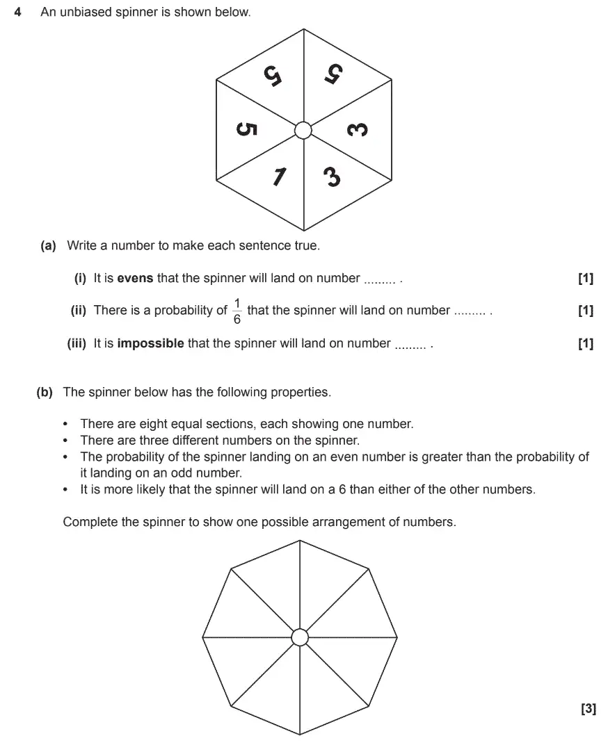 Question 4 - GCSE OCR Foundation Maths Sample Paper 1 (Calculator)