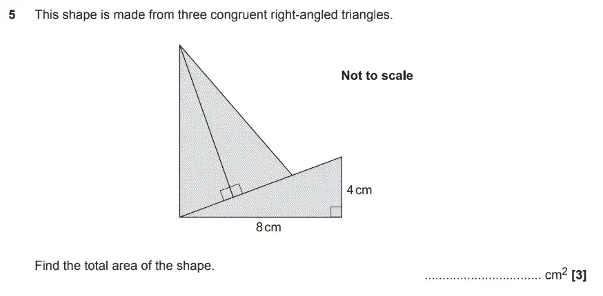 Question 5 - GCSE OCR Foundation Maths Sample Paper 1 (Calculator)