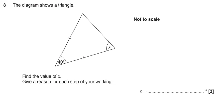 Question 8 - GCSE OCR Foundation Maths Sample Paper 1 (Calculator)