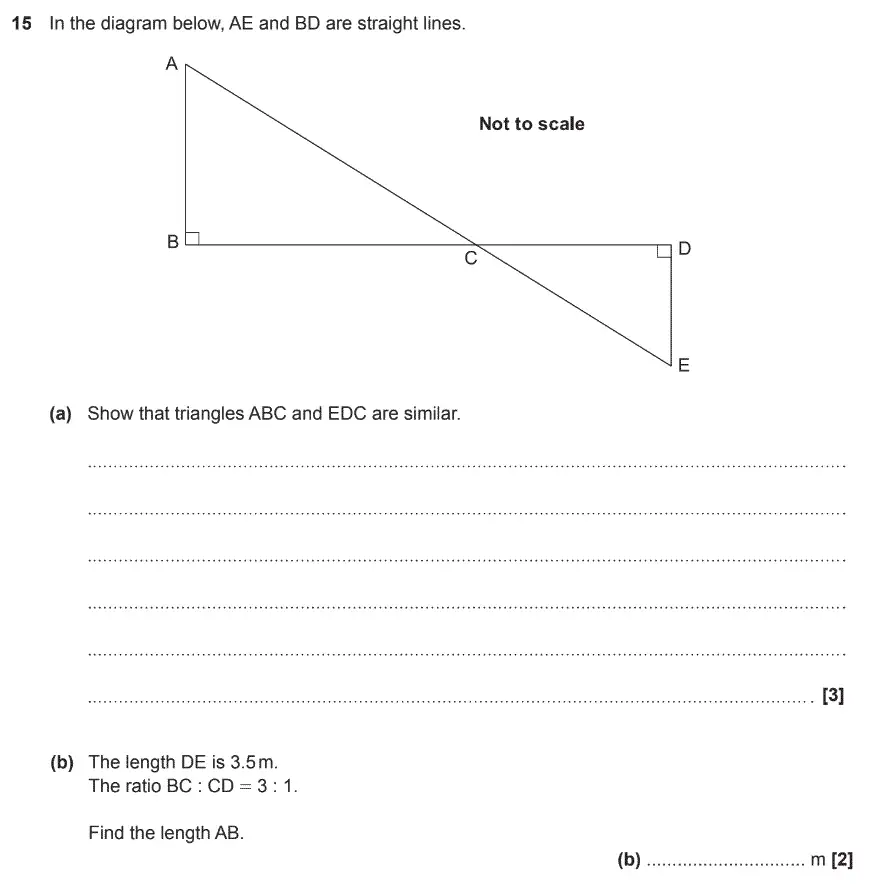 Question 17 - GCSE OCR Foundation Maths Sample Paper 3 (Calculator)