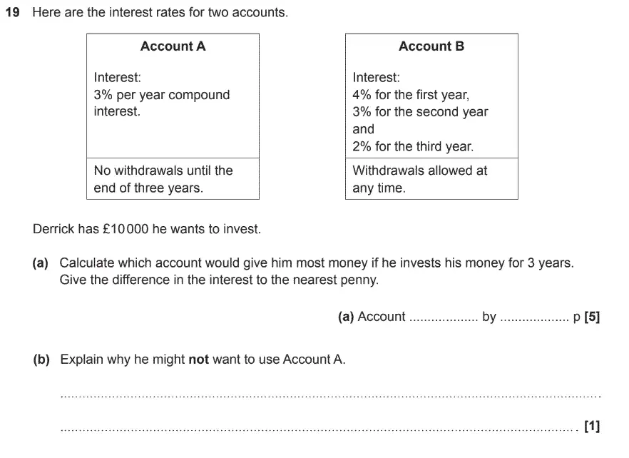 Question 23 - GCSE OCR Foundation Maths Sample Paper 3 (Calculator)