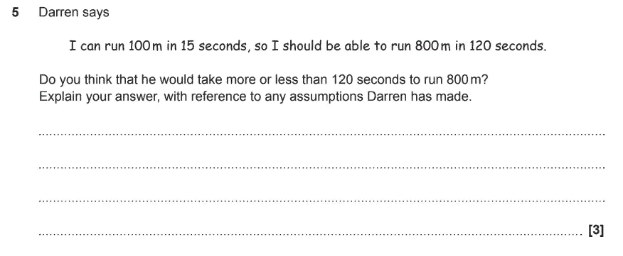 Question 6 - GCSE OCR Foundation Maths Sample Paper 3 (Calculator)