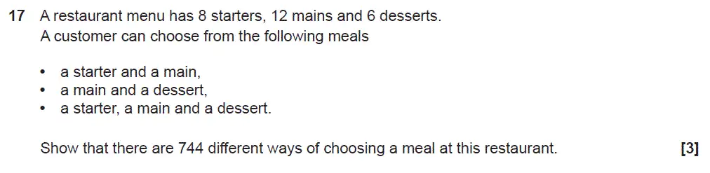Question 17 - GCSE OCR Higher Maths Sample Paper 4 (Calculator)
