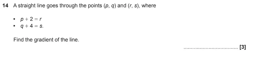 Question 14 - GCSE OCR Higher Maths Sample Paper 6 (Calculator)