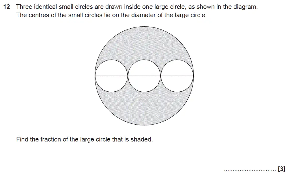 Question 12 - GCSE OCR Higher Maths Sample Paper 5 (Non-Calculator)