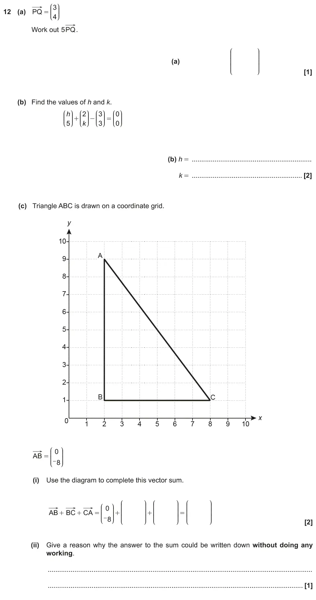 Question 12 - GCSE OCR Foundation Maths Past Paper 3 (Calculator) - June 2018