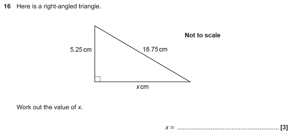 Question 16 - GCSE OCR Foundation Maths Past Paper 3 (Calculator) - June 2018