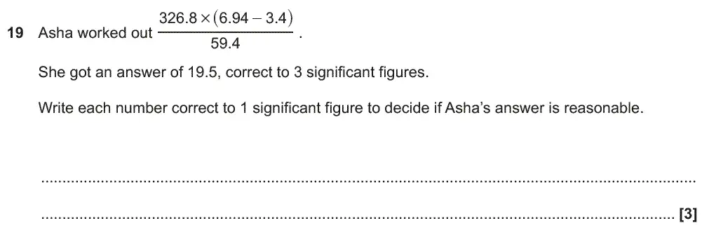 Question 19 - GCSE OCR Foundation Maths Past Paper 3 (Calculator) - June 2018