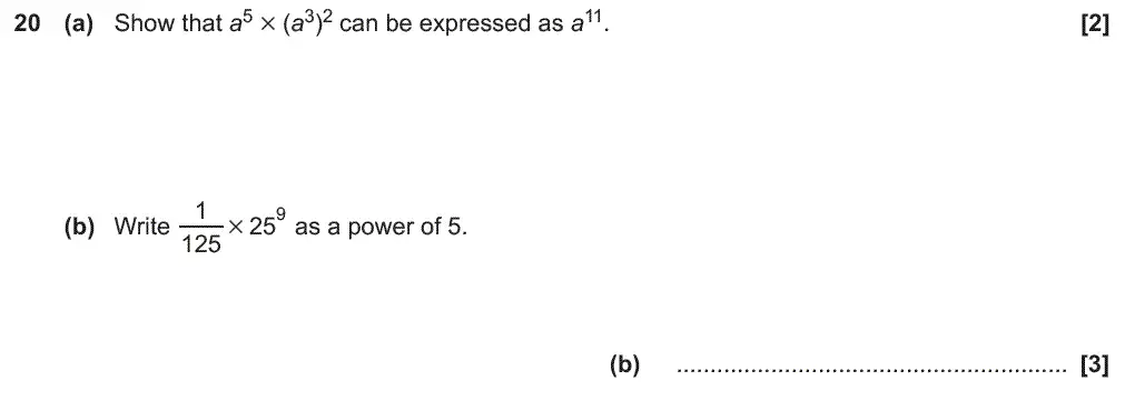 Question 20 - GCSE OCR Foundation Maths Past Paper 3 (Calculator) - June 2018