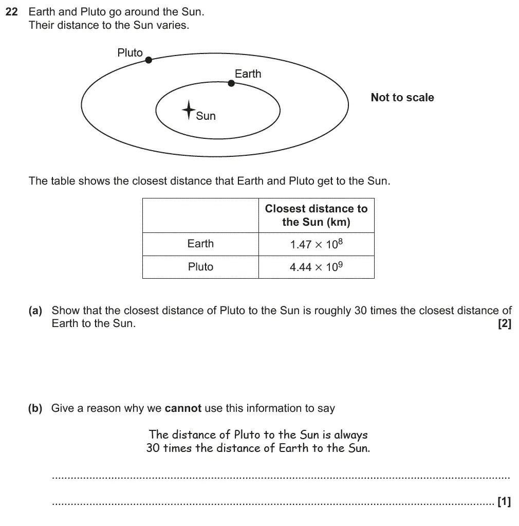 Question 22 - GCSE OCR Foundation Maths Past Paper 3 (Calculator) - June 2018