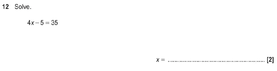Question 12 - GCSE OCR Foundation Maths Past Paper 3 (Calculator) - June 2019
