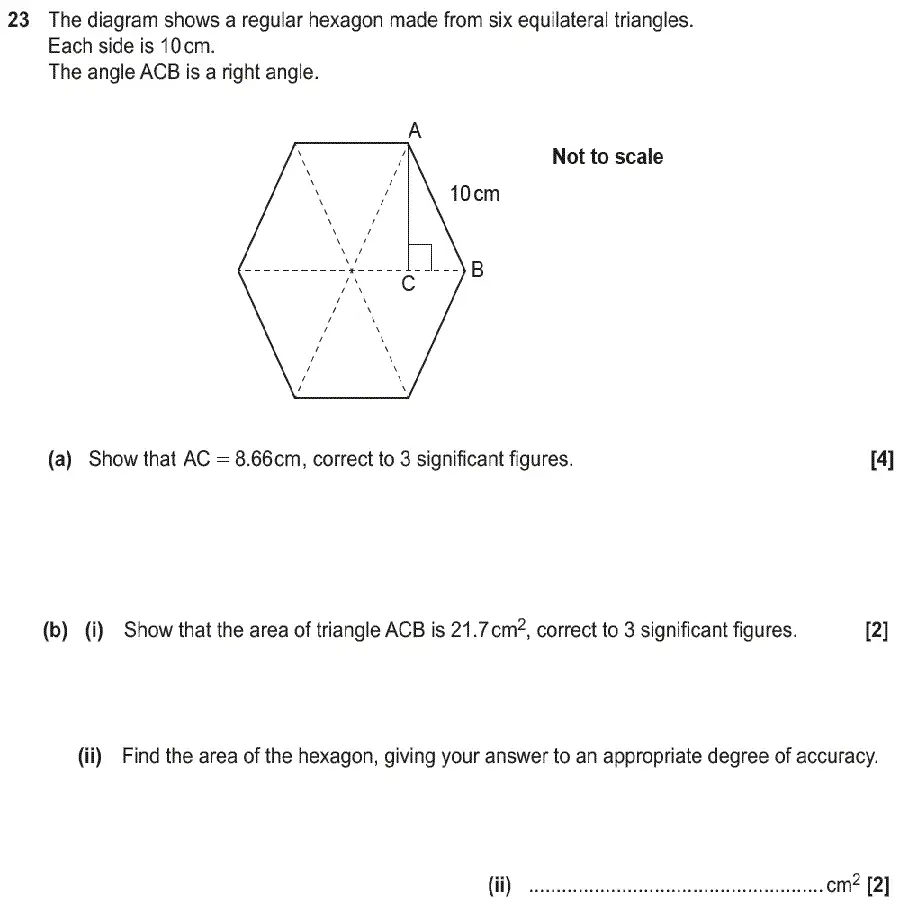 Question 26 - GCSE OCR Foundation Maths Past Paper 3 (Calculator) - June 2019