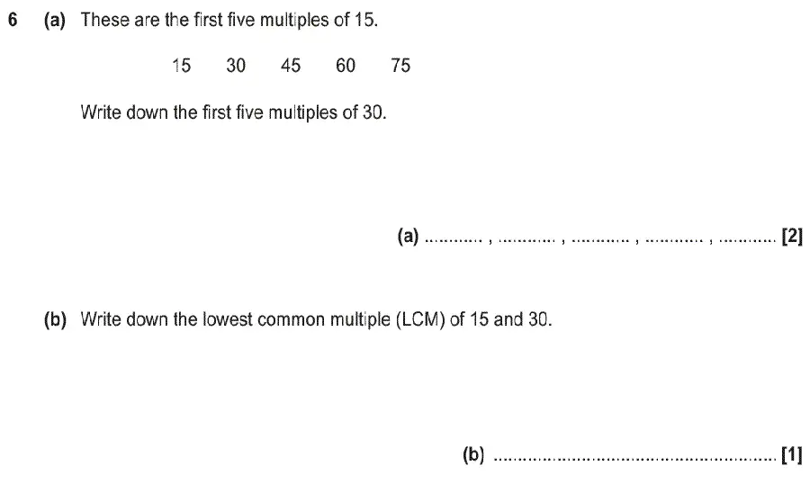 Question 6 - GCSE OCR Foundation Maths Past Paper 3 (Calculator) - June 2019