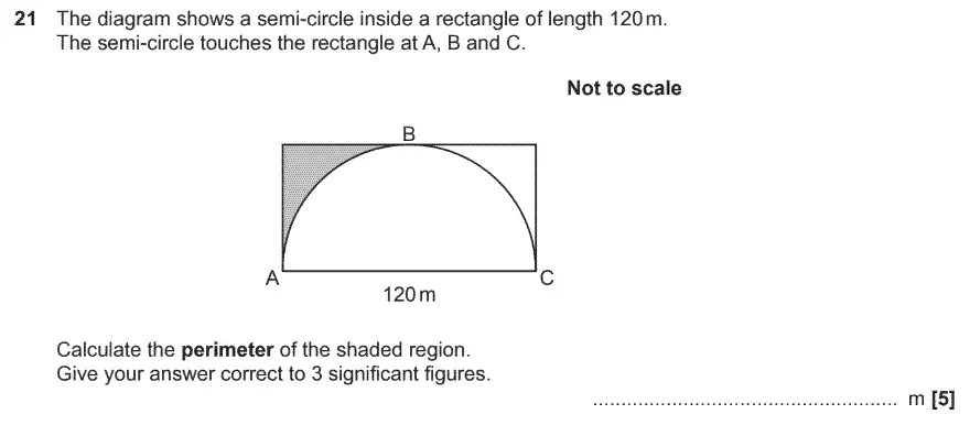 Question 21 - GCSE OCR Foundation Maths Past Paper 1 (Calculator)