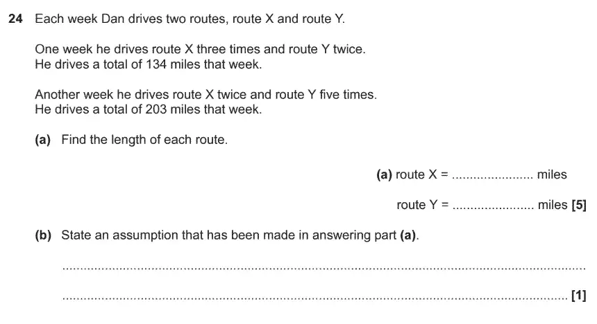 Question 24 - GCSE OCR Foundation Maths Past Paper 1 (Calculator)