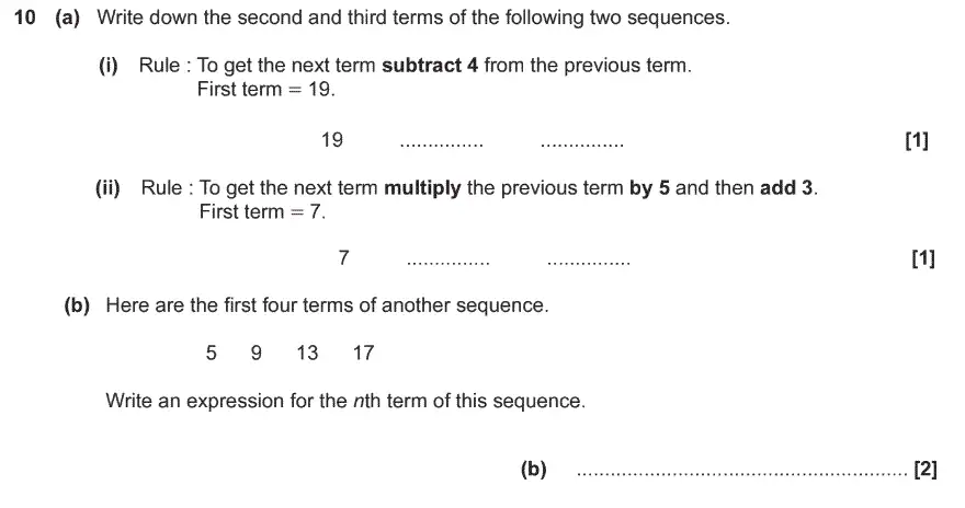 Question 10 - GCSE OCR Foundation Maths Past Paper 3 (Calculator)