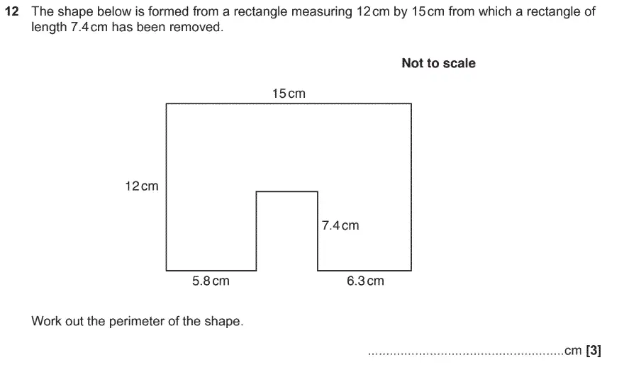 Question 12 - GCSE OCR Foundation Maths Past Paper 3 (Calculator)