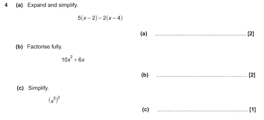 Question 4 - GCSE OCR Foundation Maths Past Paper 3 (Calculator)