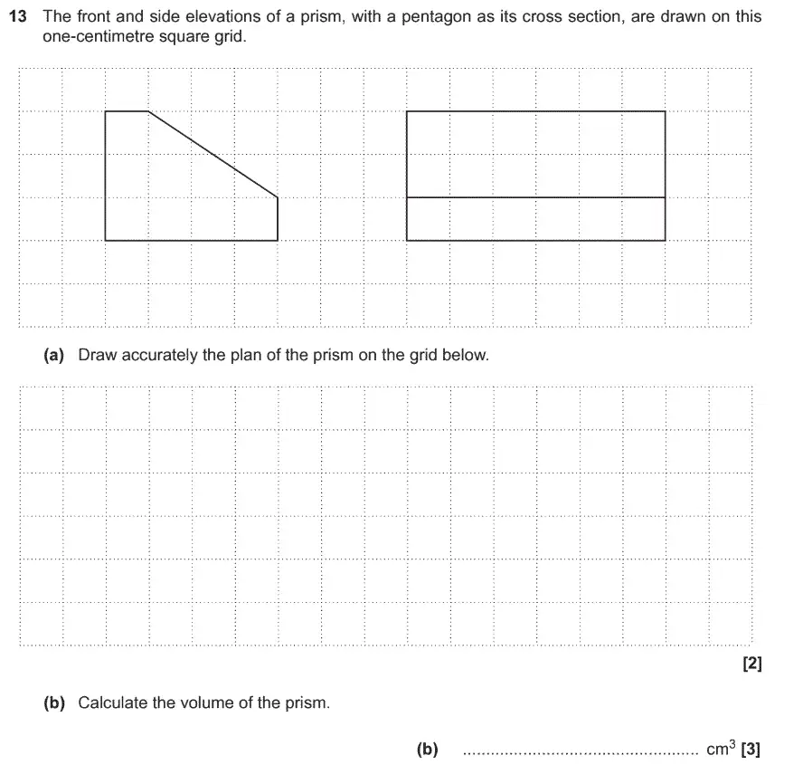 Question 13 - GCSE OCR Foundation Maths Past Paper 2 (Non-Calculator)