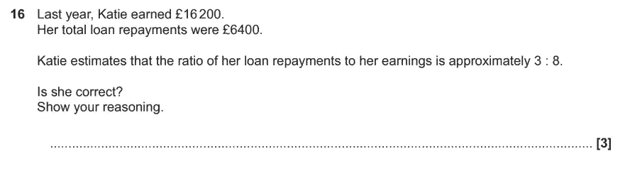 Question 16 - GCSE OCR Foundation Maths Past Paper 2 (Non-Calculator)