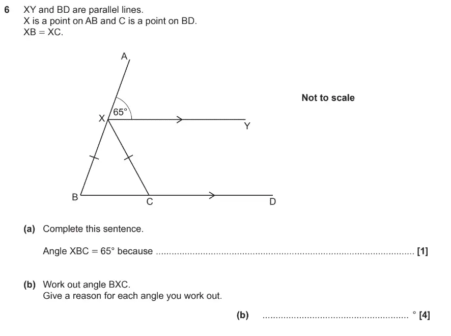 Question 6 - GCSE OCR Foundation Maths Past Paper 2 (Non-Calculator)
